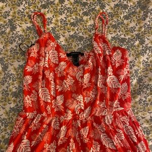 Super cute red and white romper